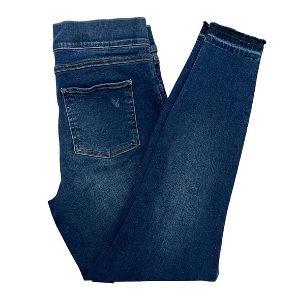 Spanx Distressed Ankle Skinny Jeans High Waisted  Pull On Stretch Size M - Picture 6 of 9